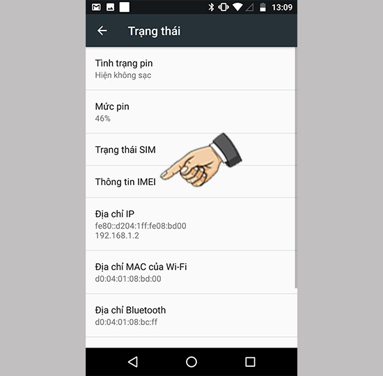 Xem thông tin máy